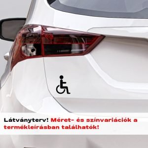 Több méretben és színben mozgássérült matrica 1. látványterv