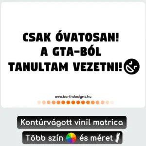 csak óvatosan a GTA-ból tanultam vezetni vicces autómatrica