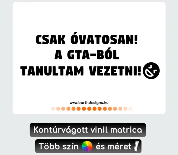 csak óvatosan a GTA-ból tanultam vezetni vicces autómatrica