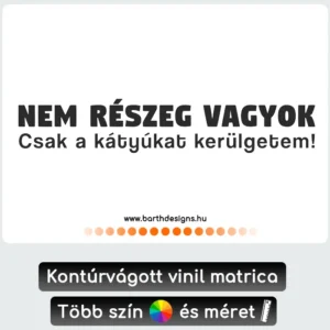 nem részeg vagyok vicces autó matrica