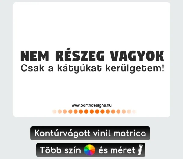 nem részeg vagyok vicces autó matrica