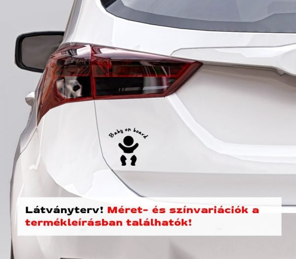 több méretben és színben Baby on board matrica 12. látványterv