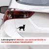Több színben és méretben cica matrica 5. autómatrica, laptop matrica, villanykapcsoló matrica látványterv