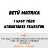 betű matrica