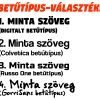 betűtípus választék matricákhoz