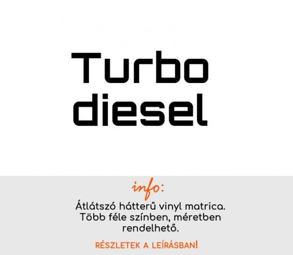 turbo diesel matrica több színben, méretben diesel matrica 5., tanksapka matrica, autómatrica 5-1