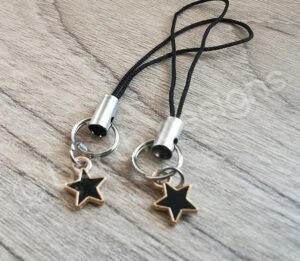 Mini-arany-fekete-csillag-kulcstarto