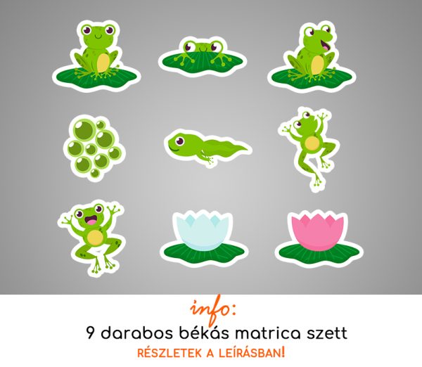 Békás matrica, nyomtatott matrica, állatos matrica 1_1