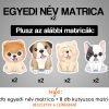 Kutyás kerékpár matrica szett névvel 1., gyerek bicikli matrica, futóbicikli matrica 1