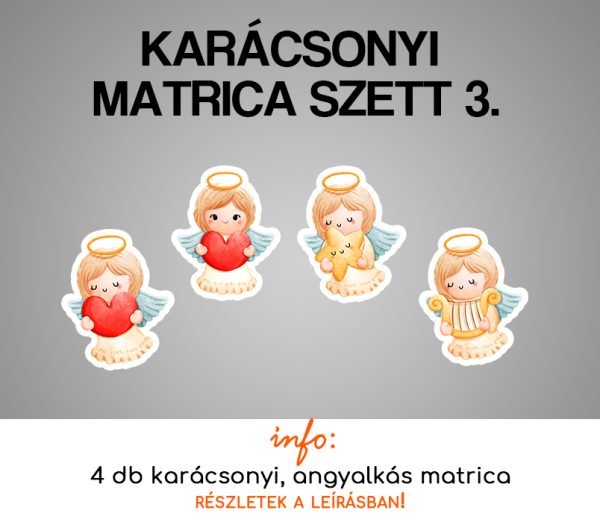 karácsonyi matrica angyal matrica szett 3-1