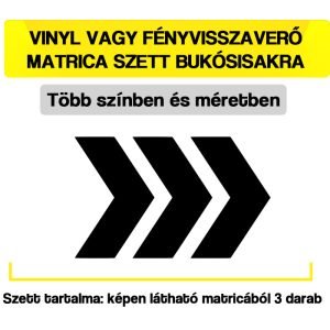 vinyl vagy fényvisszaverő hármas nyíl bukósisak matrica szett 2