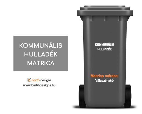 Kommunális hulladék matrica 2