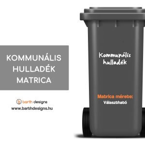 Kommunális hulladék matrica 4