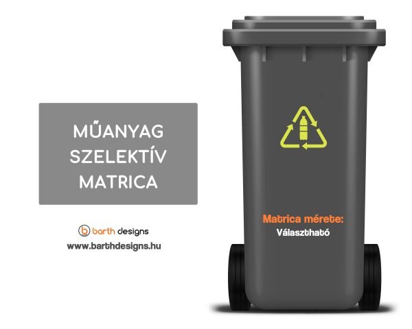 Műanyag szelektív matrica 1