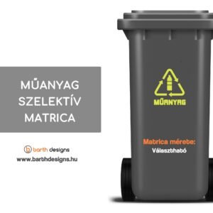 Műanyag szelektív matrica 2
