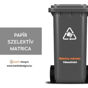 Papír szelektív matrica 1