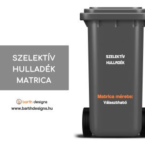 szelektív hulladék matrica 1-1