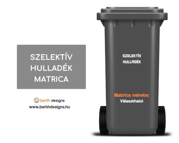 szelektív hulladék matrica 1-1