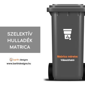 szelektív hulladék matrica 2