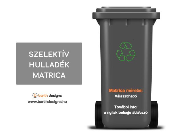 szelektív hulladék matrica 3