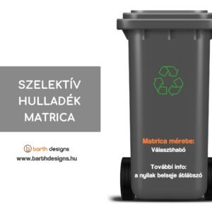 szelektív hulladék matrica 3