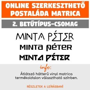 Online szerkeszthető postaláda matrica 2