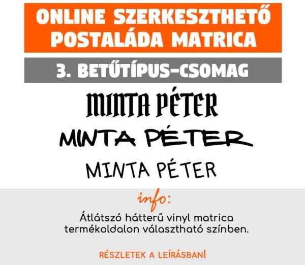 Online szerkeszthető postaláda matrica 3