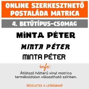 Online szerkeszthető postaláda matrica 4