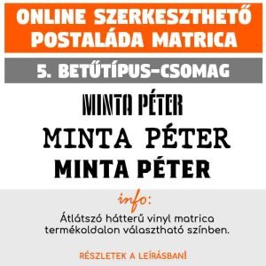 Online szerkeszthető postaláda matrica 5