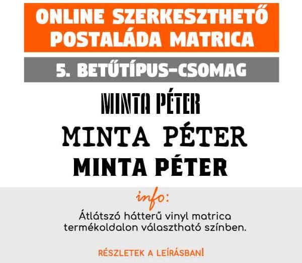 Online szerkeszthető postaláda matrica 5