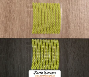 10dbos neon sárga fényvisszaverő matrica szett