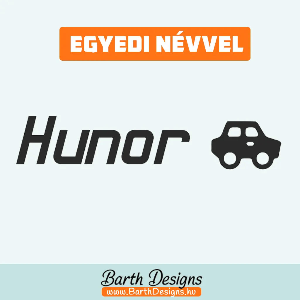 Autós gyerek bicikli matrica, név matrica biciklire 1-1