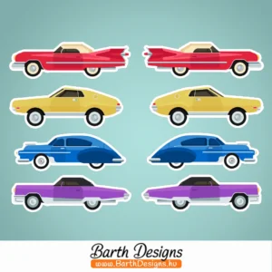 Autós gyerek bicikli matrica szett 3-1