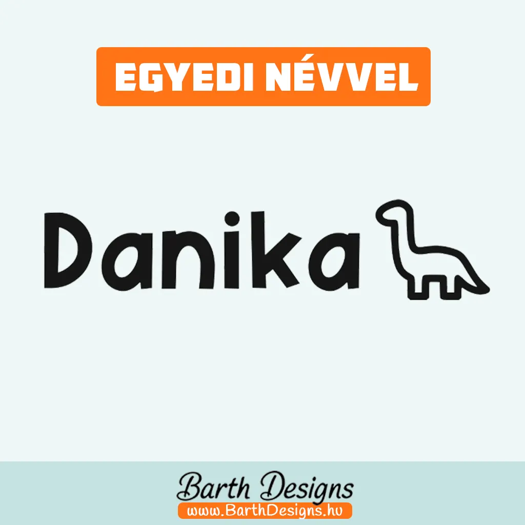 Dínós gyerek bicikli matrica, név matrica biciklire 2-1