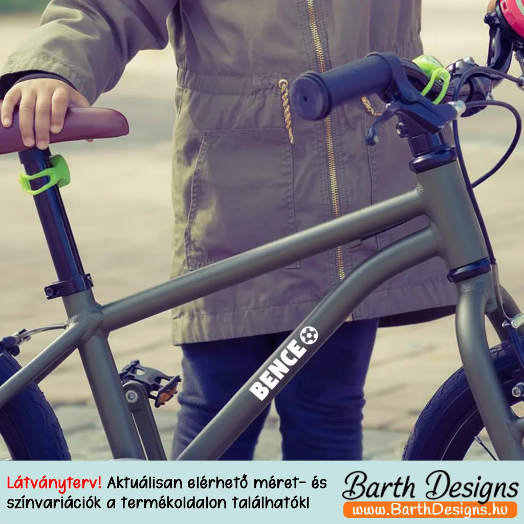 Focis gyerek bicikli matrica, név matrica biciklire 1-2