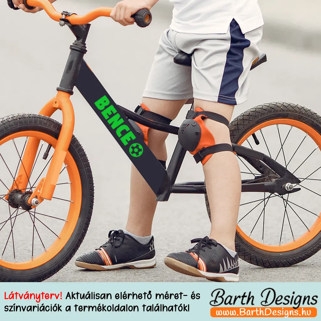 Focis gyerek bicikli matrica, név matrica biciklire 1-3