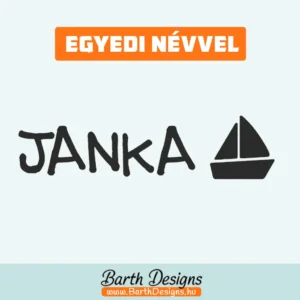 Hajós gyerek bicikli matrica, név matrica biciklire 1-1