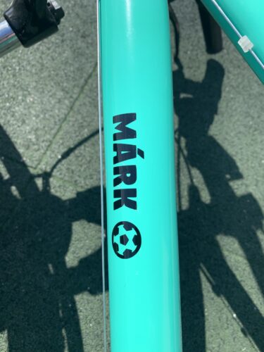 Több variációban focis gyerek bicikli név matrica, futóbicikli név matrica photo review