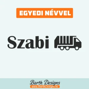 Kukásautós gyerek bicikli matrica, név matrica biciklire 1-1