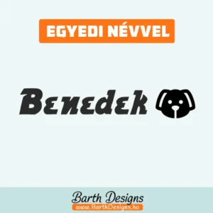 Kutyás gyerek bicikli matrica, név matrica biciklire 2-1