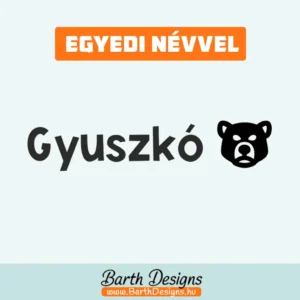 Medvés gyerek bicikli matrica, név matrica biciklire 1-1