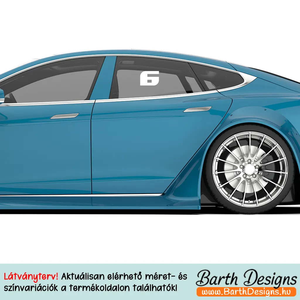 RAJTSZÁM matrica egyjegyű 2