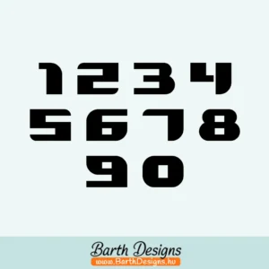 RAJTSZÁM matrica egyjegyű