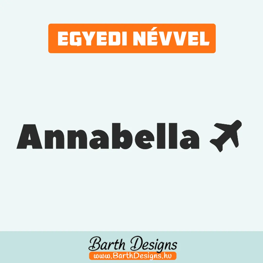 Repülős gyerek bicikli matrica, név matrica biciklire 1-1