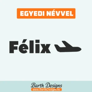 Repülős gyerek bicikli matrica, név matrica biciklire 2-1