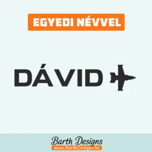 Repülős gyerek bicikli matrica, név matrica biciklire 3-1