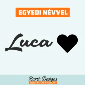 Szív gyerek bicikli matrica, név matrica biciklire 1-1