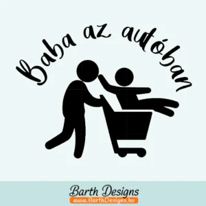 Több variációban baba az autóban matrica v10-1
