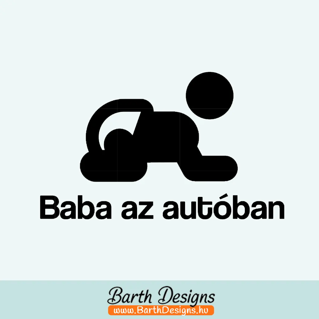 Több variációban baba az autóban matrica v11-1