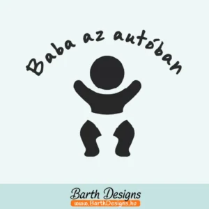 Több variációban baba az autóban matrica v12-1
